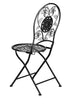 Chivari Barcelona Bistro Set in Rustic Matte Black includes 28" Table and 4 Round Chairs BBMRB-KT-AX