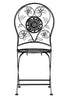 Chivari Barcelona Bistro Set in Rustic Matte Black includes 28" Table and 4 Round Chairs BBMRB-KT-AX