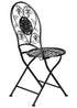 Chivari Barcelona Bistro Set in Rustic Matte Black includes 28" Table and 4 Round Chairs BBMRB-KT-AX