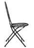 Chivari Barcelona Bistro Set in Rustic Matte Black includes 28" Table and 4 Round Chairs BBMRB-KT-AX