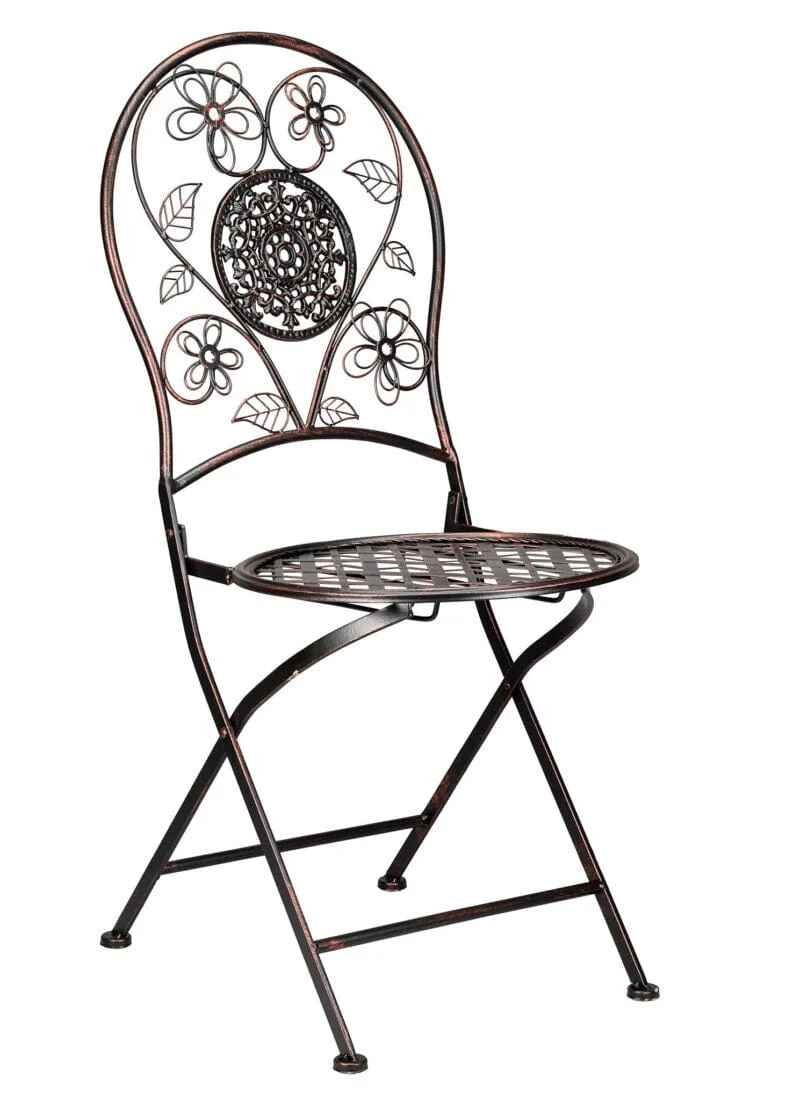 Chivari Barcelona Bistro Set in Bronze includes 28" Table and 4 Round Chairs BBMRBR-KT-AX