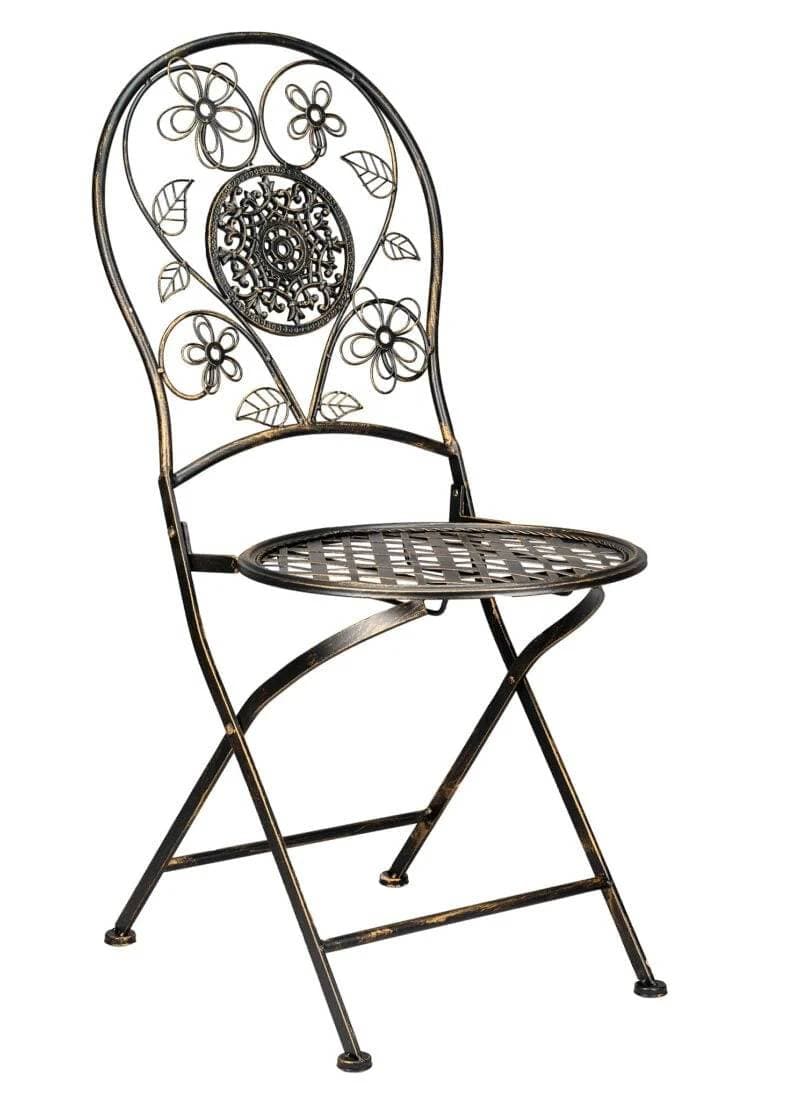 Chivari Barcelona Bistro Set in Vintage Copper includes 28" Table and 4 Round Chairs BBMRC-KT-AX