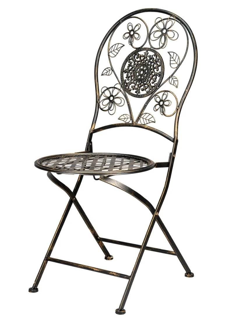 Chivari Barcelona Bistro Set in Vintage Copper includes 28" Table and 4 Round Chairs BBMRC-KT-AX