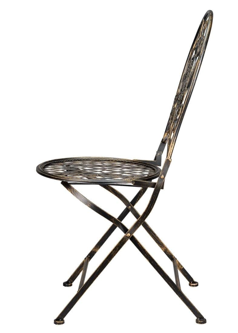 Chivari Barcelona Bistro Set in Vintage Copper includes 28" Table and 4 Round Chairs BBMRC-KT-AX