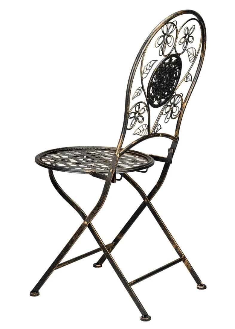 Chivari Barcelona Bistro Set in Vintage Copper includes 28" Table and 4 Round Chairs BBMRC-KT-AX