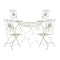 Chivari Barcelona Bistro Set in Antique White includes 28" Table and 4 Chairs BBMW-KT-AX