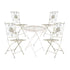 Chivari Barcelona Bistro Set in Antique White includes 28" Table and 4 Chairs BBMW-KT-AX