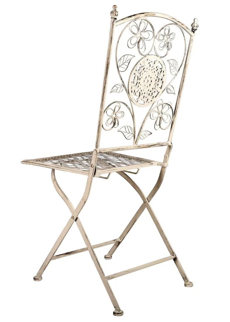Chivari Barcelona Bistro Set in Antique White includes 28" Table and 4 Chairs BBMW-KT-AX