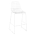 Chivari White 30" Benton Wire Bar Stool Steel Frame BBMW-WR-AX