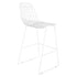 Chivari White 30" Benton Wire Bar Stool Steel Frame BBMW-WR-AX