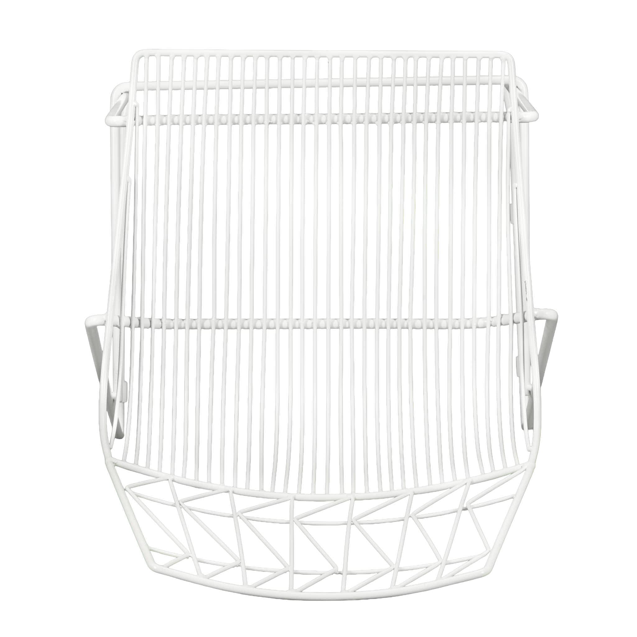 Chivari White 30" Benton Wire Bar Stool Steel Frame BBMW-WR-AX