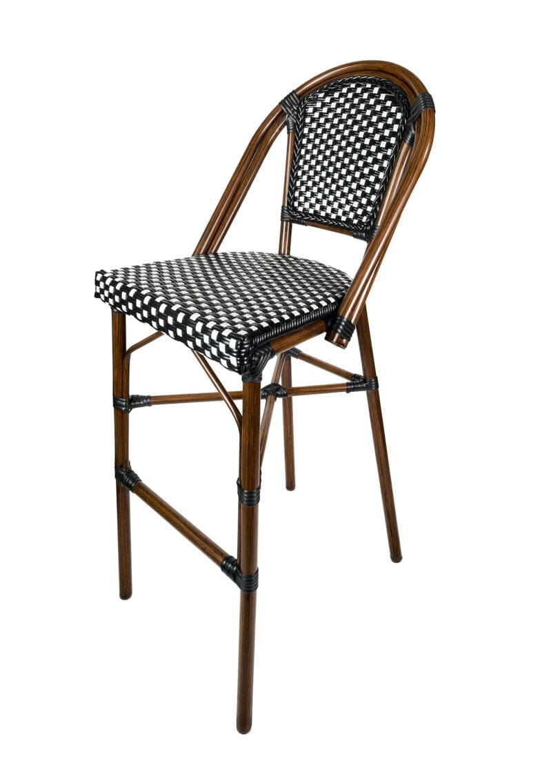 Toulouse Black and White French Bistro Barstool BBPBLA-AX-T