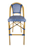 Toulouse Blue and White French Bistro Barstool BBPBLU-AX-T