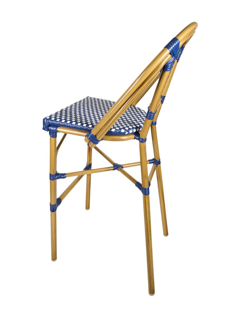 Toulouse Blue and White French Bistro Barstool BBPBLU-AX-T