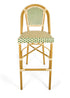 Toulouse Beige and Green French Bistro Barstool BBPW-AX-T