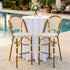 Toulouse White and Beige French Bistro Barstool BBPWB-AX-T