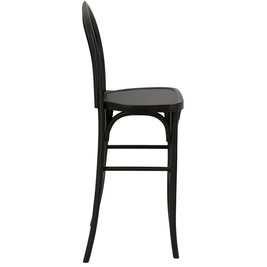 Chivari Black Resin Steel Skeleton™ Bentwood Barstool - 2 Pack - Some Assembly Required BBRB-KD-ST-AX-2