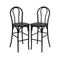 Chivari Black Resin Steel Skeleton™ Bentwood Barstool - 2 Pack - Some Assembly Required BBRB-KD-ST-AX-2