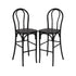 Chivari Black Resin Steel Skeleton™ Bentwood Barstool - 2 Pack - Some Assembly Required BBRB-KD-ST-AX-2