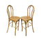 Chivari Chestnut Resin Steel Skeleton™ Bentwood Barstool - 2 Pack - Some Assembly Required BBRC-KD-ST-AX-2
