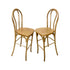 Chivari Chestnut Resin Steel Skeleton™ Bentwood Barstool - 2 Pack - Some Assembly Required BBRC-KD-ST-AX-2