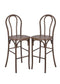 Chivari Fruitwood Resin Steel Skeleton™  Bentwood Barstool  - 2 Pack - Some Assembly Required BBRF-KD-ST-AX-2