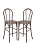 Chivari Fruitwood Resin Steel Skeleton™  Bentwood Barstool  - 2 Pack - Some Assembly Required BBRF-KD-ST-AX-2