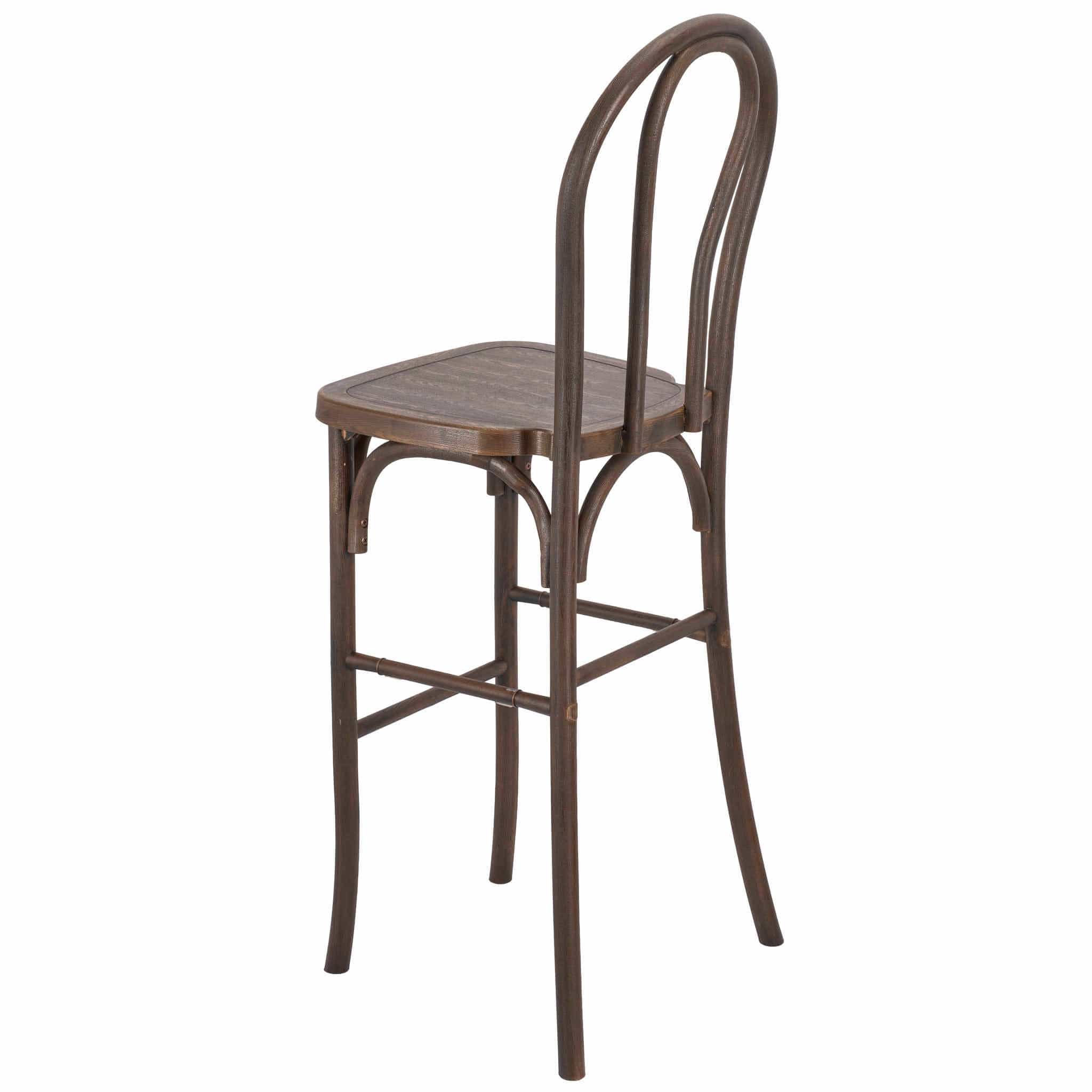 Chivari Fruitwood Resin Steel Skeleton™  Bentwood Barstool  - 2 Pack - Some Assembly Required BBRF-KD-ST-AX-2