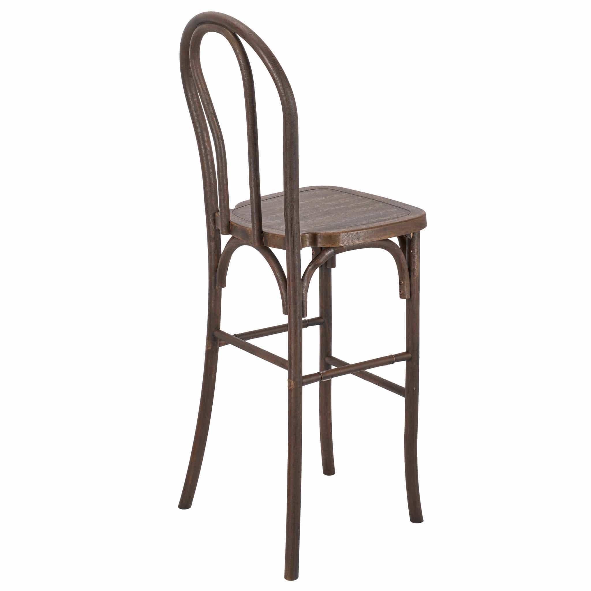 Chivari Fruitwood Resin Steel Skeleton™  Bentwood Barstool  - 2 Pack - Some Assembly Required BBRF-KD-ST-AX-2