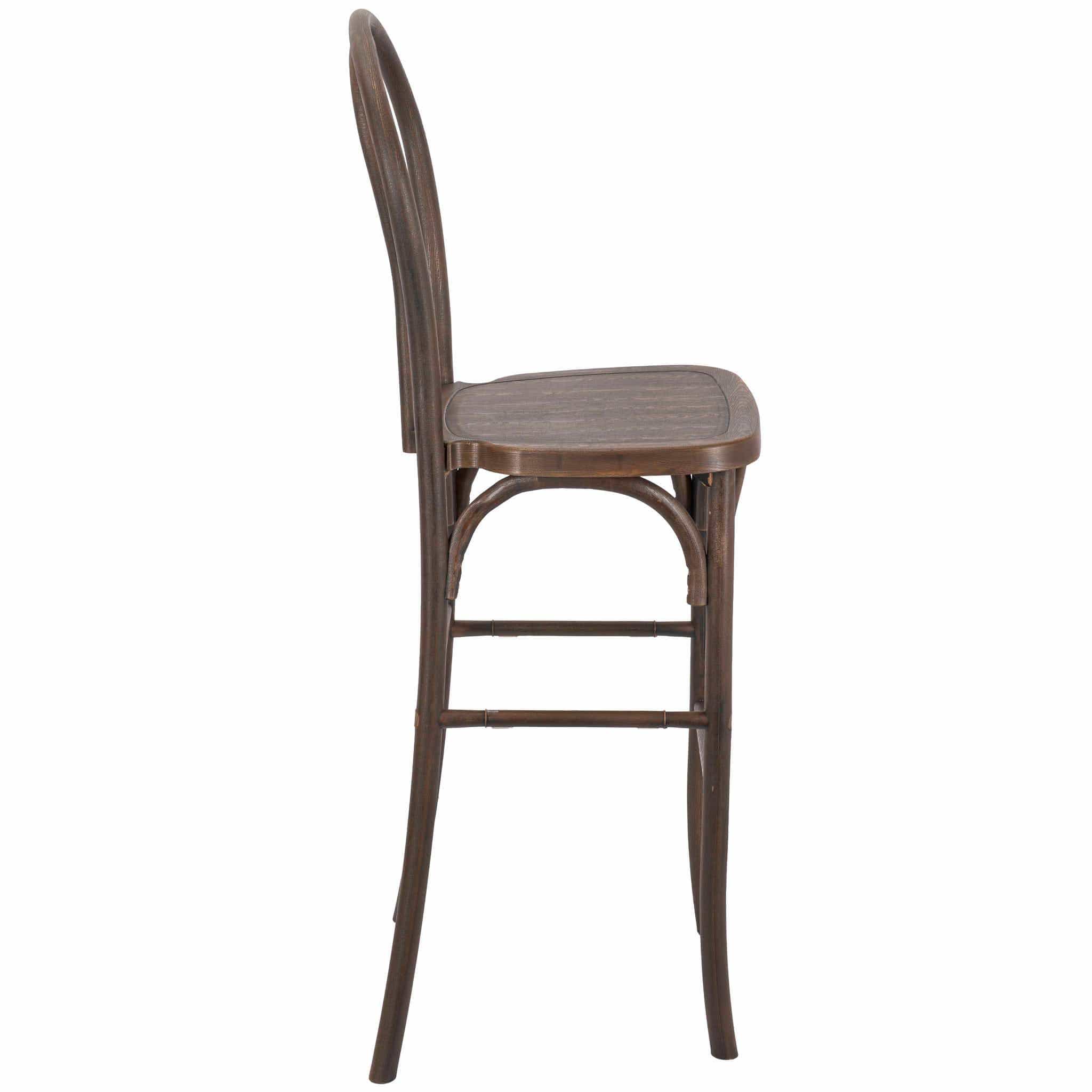 Chivari Fruitwood Resin Steel Skeleton™  Bentwood Barstool  - 2 Pack - Some Assembly Required BBRF-KD-ST-AX-2