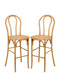 Chivari Natural Resin Steel Skeleton™  Bentwood Barstool - 2 Pack - Some Assembly Required BBRN-KD-ST-AX-2