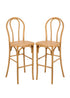 Chivari Natural Resin Steel Skeleton™  Bentwood Barstool - 2 Pack - Some Assembly Required BBRN-KD-ST-AX-2