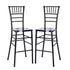 Chivari Black Resin Steel Skeleton™ Chiavari Barstool - 2 Pack - Some Assembly Required BCRB-KD-ST-AX-2