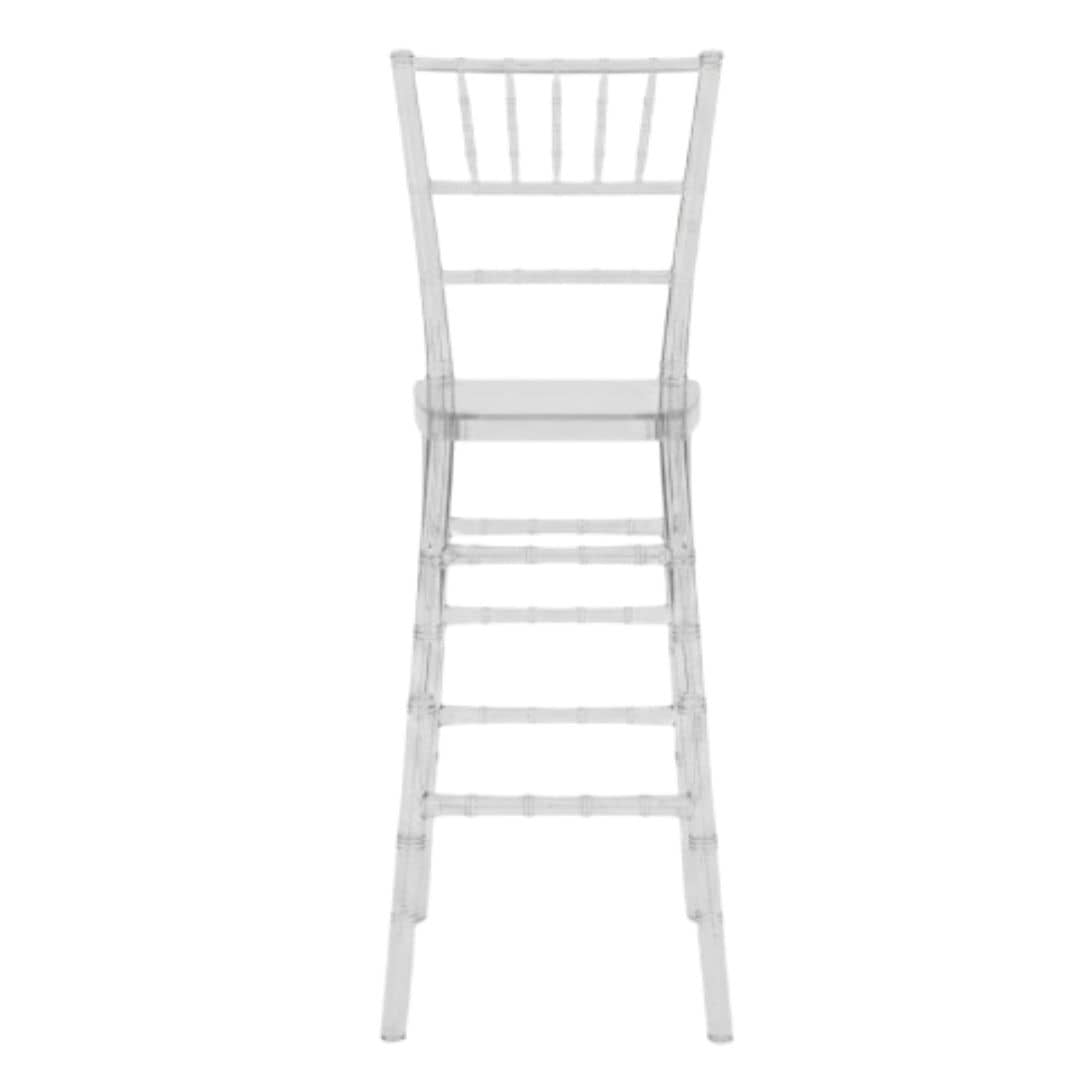 Chivari Clear Resin ProClear™ Chiavari  30" Standard Bar Height Bar Stool  - 4 Pack - Some Assembly Required BCRC-U-ZG-T-4