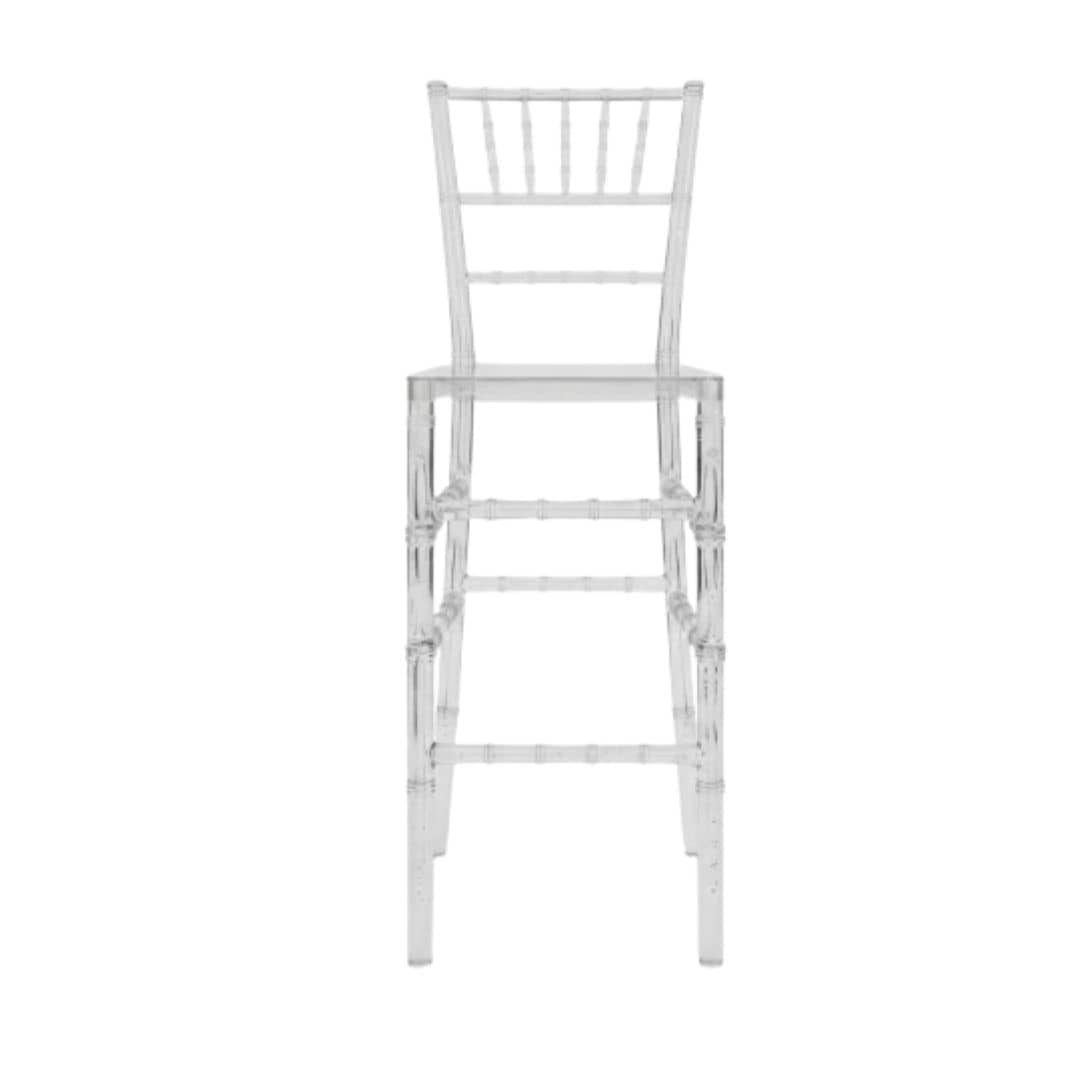 Chivari Clear Resin ProClear™ Chiavari  30" Standard Bar Height Bar Stool  - 4 Pack - Some Assembly Required BCRC-U-ZG-T-4