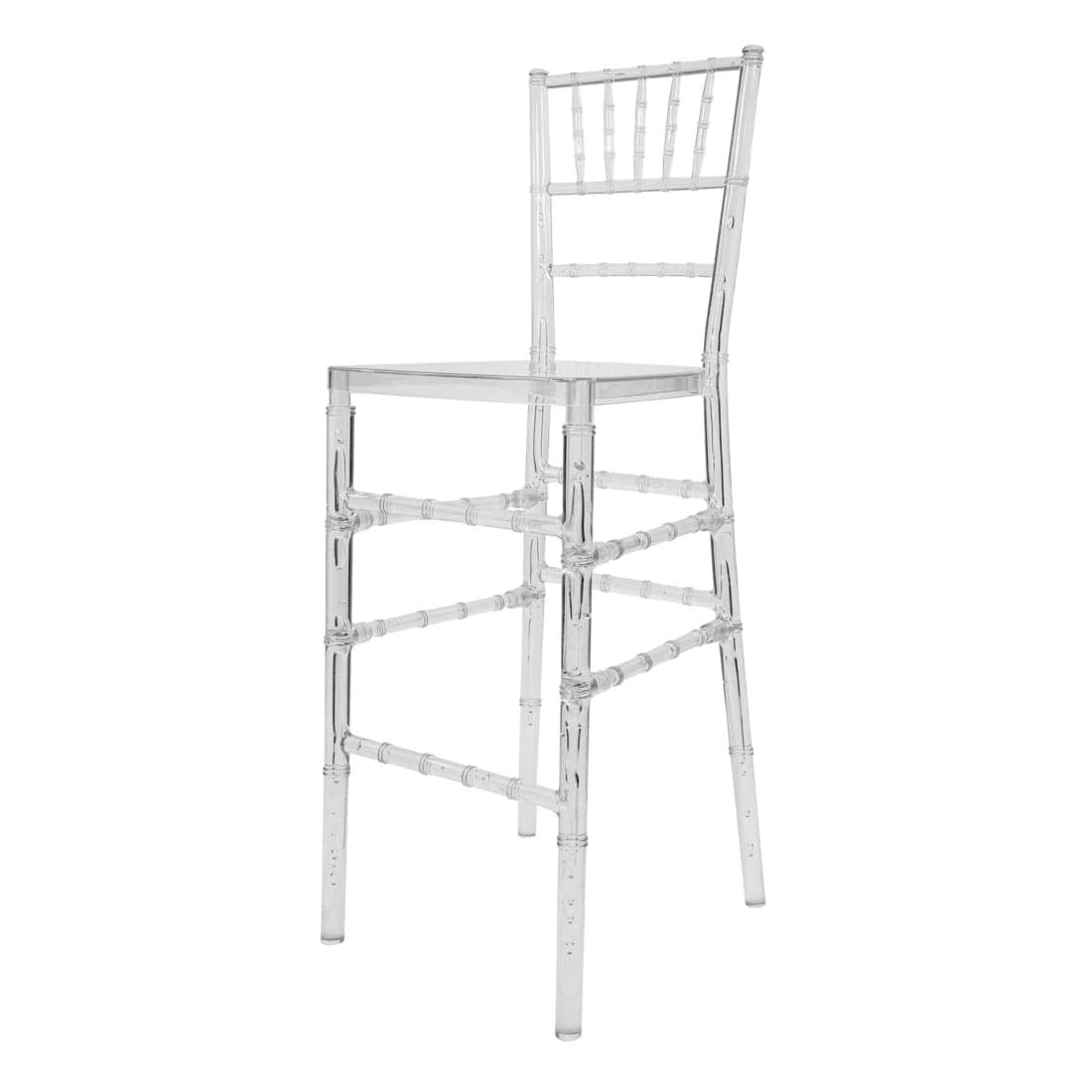 Chivari Clear Resin ProClear™ Chiavari  30" Standard Bar Height Bar Stool  - 4 Pack - Some Assembly Required BCRC-U-ZG-T-4
