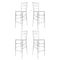 Chivari Clear Resin ProClear™ Chiavari  30" Standard Bar Height Bar Stool  - 4 Pack - Some Assembly Required BCRC-U-ZG-T-4