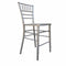 Chivari Sparkling Silver Champagne Resin Steel Skeleton™ Chiavari Barstool BCRSCS-ST-AX-T