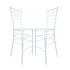 Chivari White Resin Steel Skeleton™ Chiavari Barstool - 2 Pack - Some Assembly Required BCRW-KD-ST-AX-2