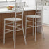Chivari White Resin Steel Skeleton™ Chiavari Barstool - 2 Pack - Some Assembly Required BCRW-KD-ST-AX-2