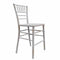 Chivari White Distressed WoodGrain™ Resin Steel Skeleton™ Chiavari Barstool BCRWDB-ST-AX-T
