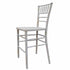 Chivari White Distressed WoodGrain™ Resin Steel Skeleton™ Chiavari Barstool BCRWDB-ST-AX-T