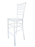 Chivari Sparkling Pearl White Resin Steel Skeleton™ Chiavari Barstool BCRWSP-ST-AX-T