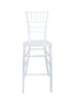 Chivari Sparkling Pearl White Resin Steel Skeleton™ Chiavari Barstool BCRWSP-ST-AX-T