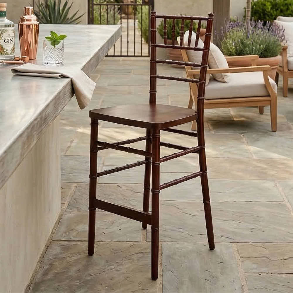 Chivari Mahogany Red Wine ToughWood™ Chiavari Barstool BCWM-ZG-T
