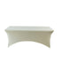 Chivari 5-Pack Ivory Spandex 250gsm 8 Foot Folding Table Cover SX-SPANXTB-8FT-IVR-5