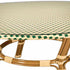 Toulouse 40" Round Glass Top Beige and Green Rattan French Bistro Table TBTPBG-KT-AX-T