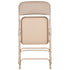 Chivari Beige Metal Folding Chair with  Beige Vinyl Cushion CFMVBEBE1-CX-T