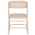 Chivari Beige Metal Folding Chair with  Beige Vinyl Cushion CFMVBEBE1-CX-T