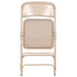 Chivari Beige Metal Folding Chair with  Beige Vinyl Cushion CFMVBEBE1-CX-T